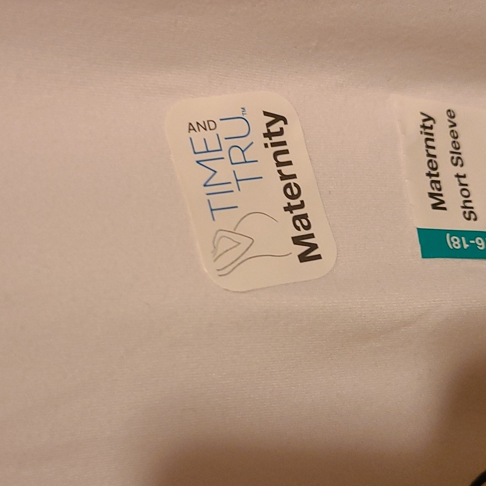 NWT M (8-10) Time & Tru Maternity SS Tee - Picture 4 of 11